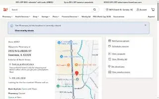 Walgreens Pharmacy of Swansea website