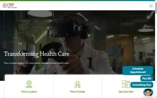 OSF OnCall Urgent Care website