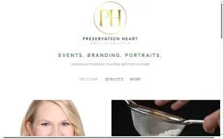 Preservation Heart Photography website