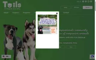 Tails Humane Society of Sycamore website