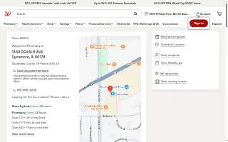 Walgreens Pharmacy of Sycamore website