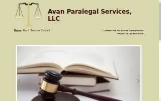 Avan Paralegal Services, LLC website