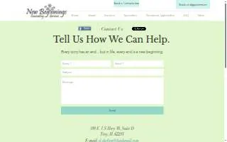 New Beginnings Counseling Services PLLC website