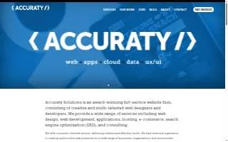 Accuraty Solutions website