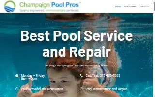 Champaign Pool Pros website