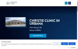 Christie Clinic in Urbana website