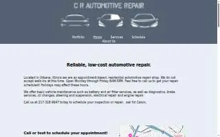 CR Automotive Repair website