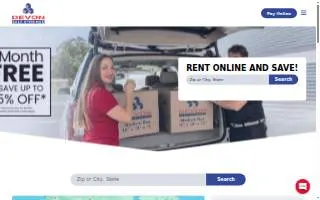 Devon Self Storage Urbana website