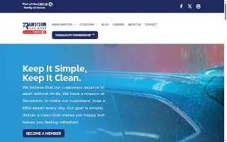 Rainstorm Car Wash website