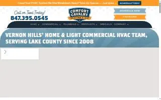 Comfort Cavalry Heating & Air website