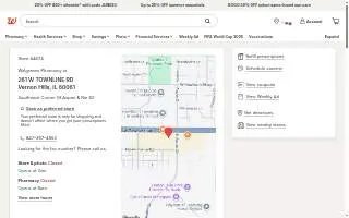 Walgreens Pharmacy of Vernon Hills website