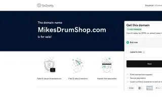 Mike's Drum Shop website