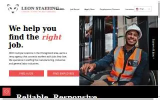 Leon Staffing, Inc website