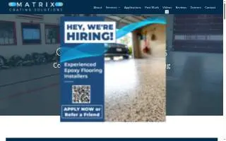 Matrix Coating Solutions website