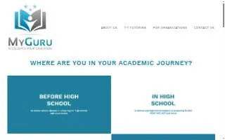 MyGuru Test Prep & Tutoring website