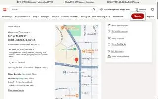 Walgreens Pharmacy of West Dundee website