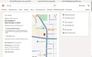 Walgreens of West Dundee website