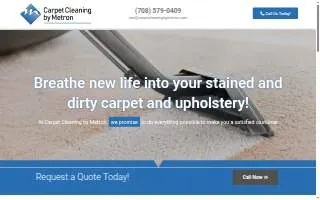 Carpet Cleaning By Metron website