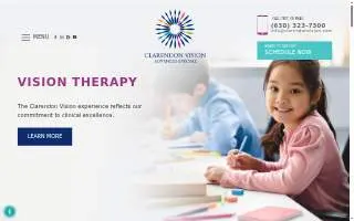 Clarendon Vision Advanced EyeCare website