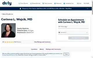 Corinna L Wojcik, MD website