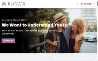 Elevate Counseling + Wellness website