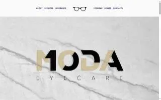 Moda Eyecare website
