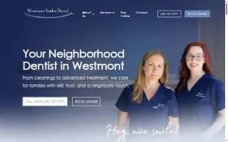 Westmont Smiles Dental website