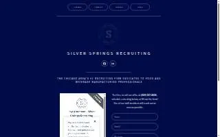 Silver Springs Recruiting, Inc. website