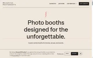 Majestic Photobooth of Wheeling website