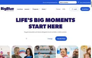 Big Blue Swim School of Wilmette website