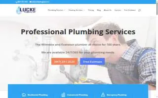Lucke Plumbing and Heating website