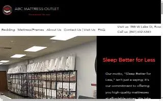 ABC Mattress Outlet of Wood Dale website