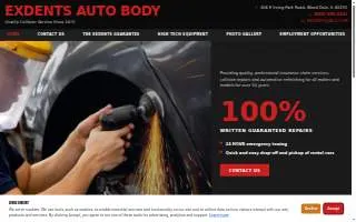 Exdents Auto Body website