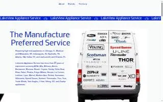 Lakeview Appliance Service website