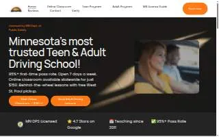 Sunrise Driving School of Shakopee website