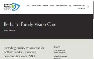 Bethalto Family Vision Care website