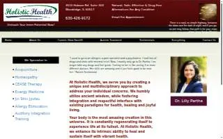 Holistic Health Acupuncture clinic website