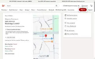 Walgreens Pharmacy of Woodridge website