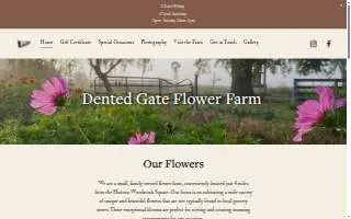 Dented Gate Flower Farm website