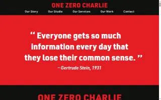 One Zero Charlie website