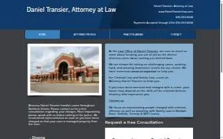 Daniel Transier Law Office website
