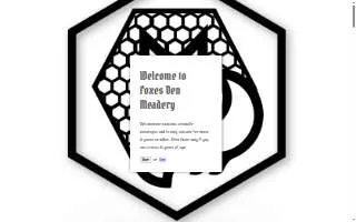 Foxes Den Meadery website