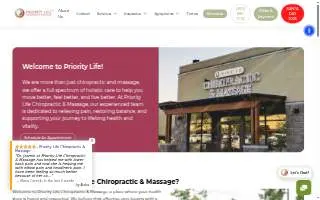 Priority Health Chiropractic of Yorkville website