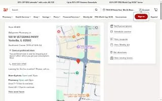 Walgreens Pharmacy of Yorkville website