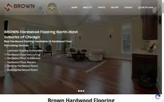 Brown Hardwood Floor Refinishing of Zion website