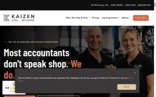 Kaizen CPAs + Advisors of Zion website