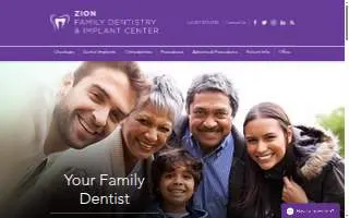 Zion Family Dentistry website