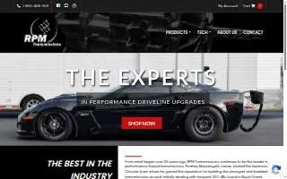 RPM Transmissions of Anderson website