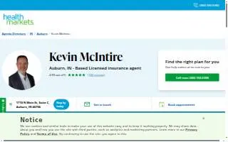 HealthMarkets Insurance - Kevin McIntire website
