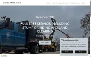Landis Tree & Stump website